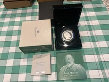 RARE ROYAL MINT 2022 BRITISH MONARCHS - EDWARD VII 2oz SILVER PROOF BOXED + COA