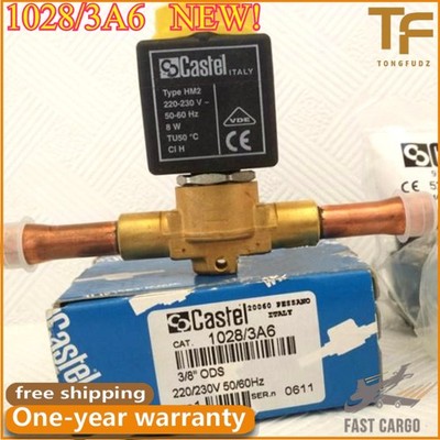 1PC New Castel 1028/3A6 Welded Refrigeration Solenoid Valve 3/8 (10mm) Fast Ship