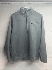 Nike Therma-Fit Sweatshirt Mens Size Large Dark Gray Quarter 1/4 Zip 0089