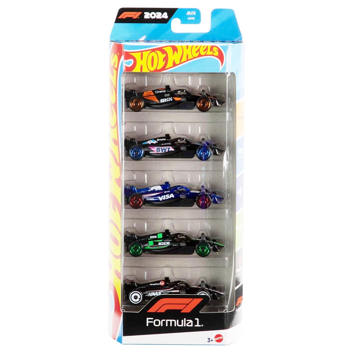 Hot Wheels 1:64 Scale 5-Pack Formula 1 Die-Cast Toy Cars Brand New - Image 3
