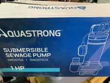 Aquastrong 1HP Sewage Grinder Pump, Stainless Steel, 115V Automatic Float Switch