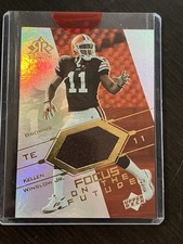 2004 UD Focus On The Future KELLEN WINSLOW JR. Jersey Card RC No. FO-KW NM