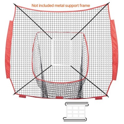 7x7 ft Baseball Softball Practice Net Hitting Batting Strike Zone（net only）
