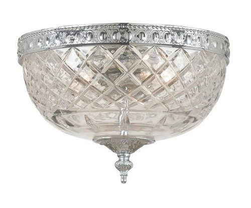 Crystorama 117-10-CH Richmond 2-Light Lead Crystal Flush Mount - Picture 2 of 2