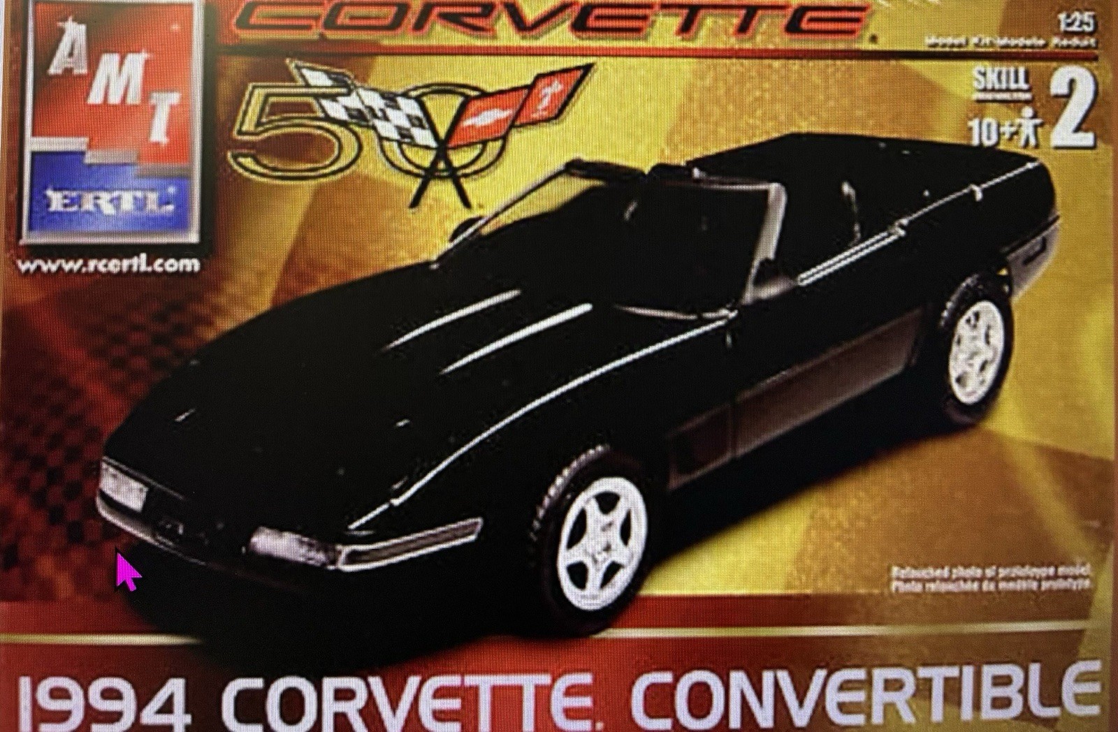 94 Corvette ENGINE BLOCK MORE 341 1667A AMT 31826 Model Car Parts COMBINE PARTS