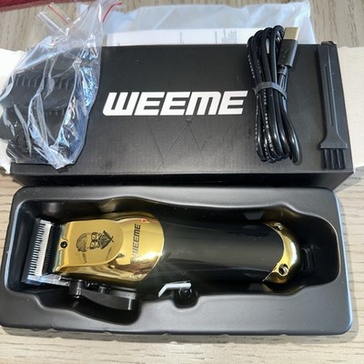 WEEME Men's Grooming Kit, Golden Black Hair Clippers, USB Rechargeable 
