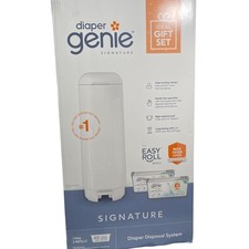 Diaper Genie Signature Gift Set  Includes Easy Roll Refill with 48 Bags  Holds