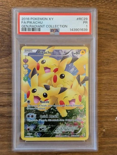 2016 Pokemon XY Generations PSA 1 Pikachu Holo FA #RC29 #RC32 Radiant Collection