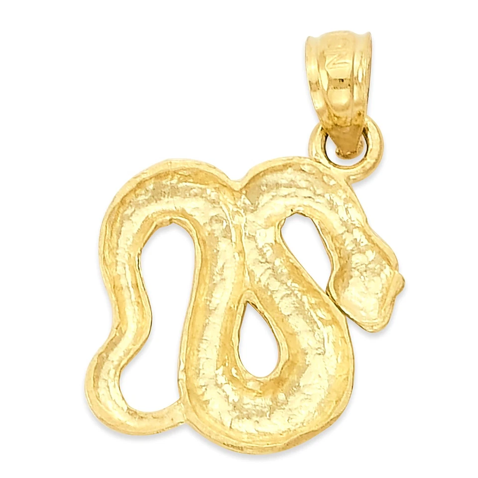 10k Real Solid Gold Snake Necklace, Animal Lover Gifts for Her Snake Jewelry - Image 3 of 4
