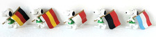 5 KOMIKSÓW HISZPANIA SNOOPY PCV FIGURKI RÓŻNE KRAJE FLAGA NIEMCY / HISZPANIA / INDO