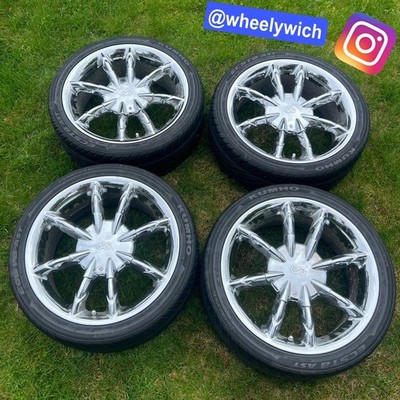17'' CHROME ENKEI SPYDER WHEELS RIMS 4x100 4x114.3 JDM WORK SSR WEDS ADVAN BBS