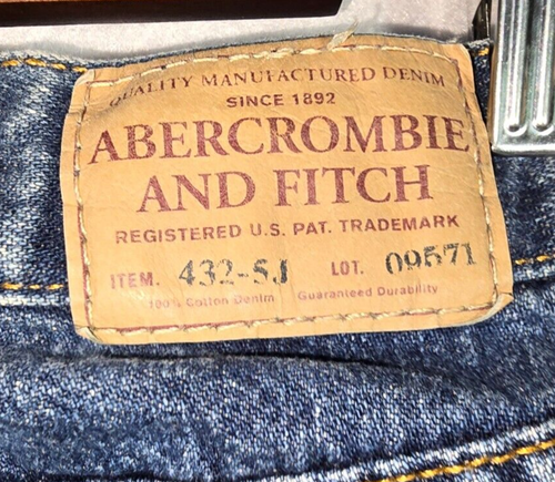 Abercrombie Fitch Womens 1892 Size O 5 Button Fly Denim Blue Jeans Flare Leg - Picture 5 of 10
