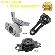 3PCS MOTOR & TRANS MOUNT FIT NISSAN 2017-2023 KICKS, 2020-2023 VERSA 1.6L
