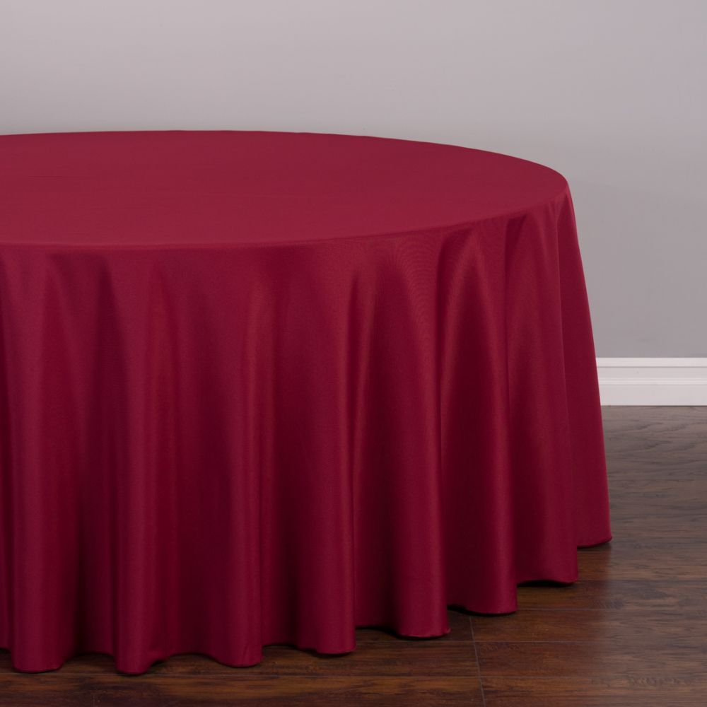 LinenTablecloth 132 in. Round Polyester Tablecloths, 33 Colors! Wedding Event
