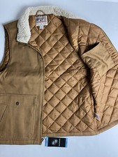 WP WEATHERPROOF Men's Sherpa Collar Full-Zip Workwear Vest Vintage