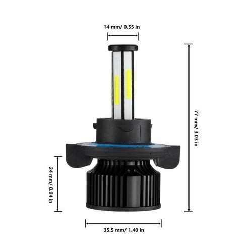 6-sides LED Bulbs H13 9008 Headlight High Low Beam 1500000LM Super White 6000K - Picture 11 of 12