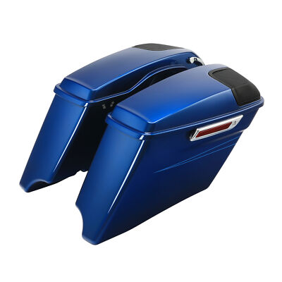Hard Saddlebags Speaker Lid Fit For Harley Street Glide 2014-2023 Superior Blue