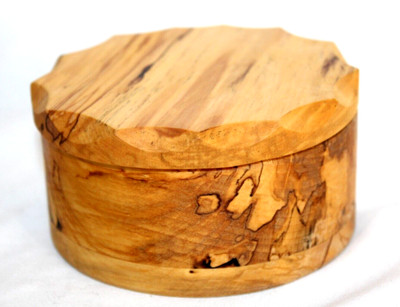Alaska Birch Wooden Trinket Box Handmade Artist Rusty's Wood Shop  4 3/4-inches