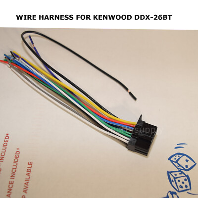 NEW WIRE HARNESS FOR KENWOOD DDX26BT DDX-26BT FREE FAST SHIPPING 