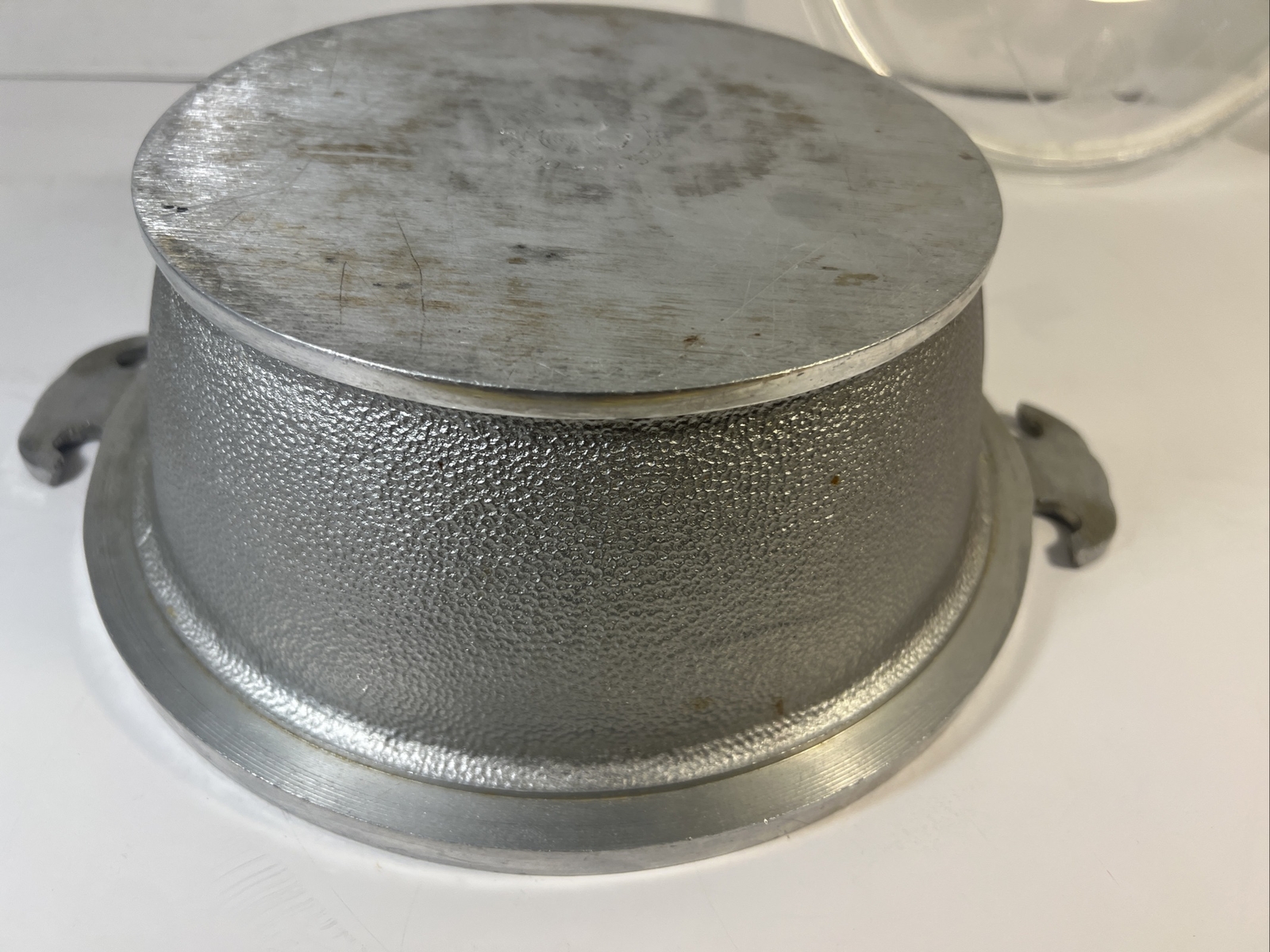 Vintage ALUMINUM GUARDIAN SERVICE COOKWARE BAKING PAN ROASTER 10” GLASS