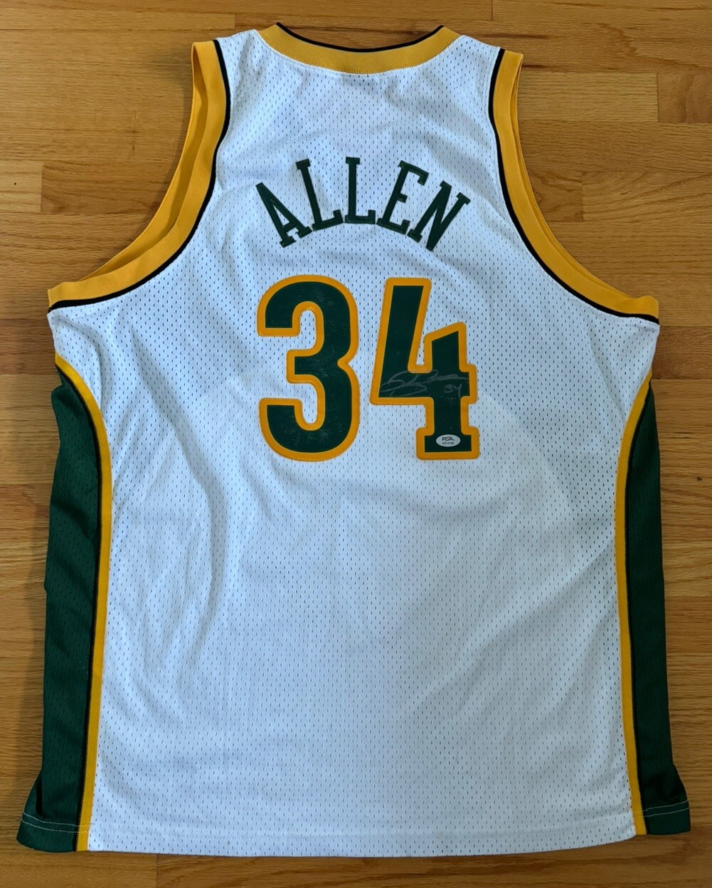 Ray Allen Autographed Signed Seattle Supersonics NBA Jersey PSA COA 
