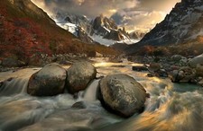 Landscape photography nature morning sunlight mountains Custom Gaming Mat Desk