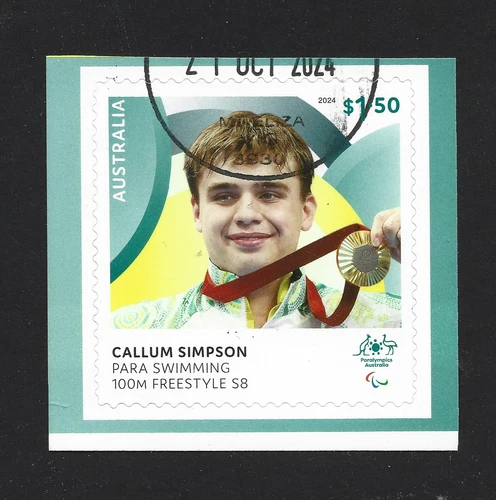AUSTRALIA 2024 Simpson PARIS PARALYMPIC MENS FREESTYLE P/S Single Value USED