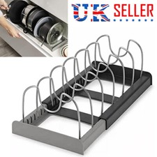 UK Expandable Saucepan Pan Pot Lid Holder Kitchen Organiser Rack Storage