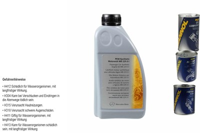 1L Engine Oil for Mercedes 5W-30 MB 229.51 1xLeak-Stop + Motor Doctor Flush