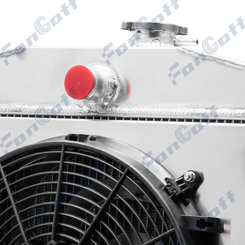3-Row Radiator Shroud Fan For 55-58 Jeep Willys 59-71 CJ3 CJ5 CJ5A CJ6 CJ6A Foto 4 de 4