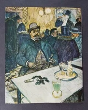 Toulouse-Lautrec "M. Boileau At The Cafe " Offset Color Lithograph 1952