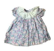 Vintage Rare Edition Violet Pink Blue Floral Toddler 2T Dress Made in USA