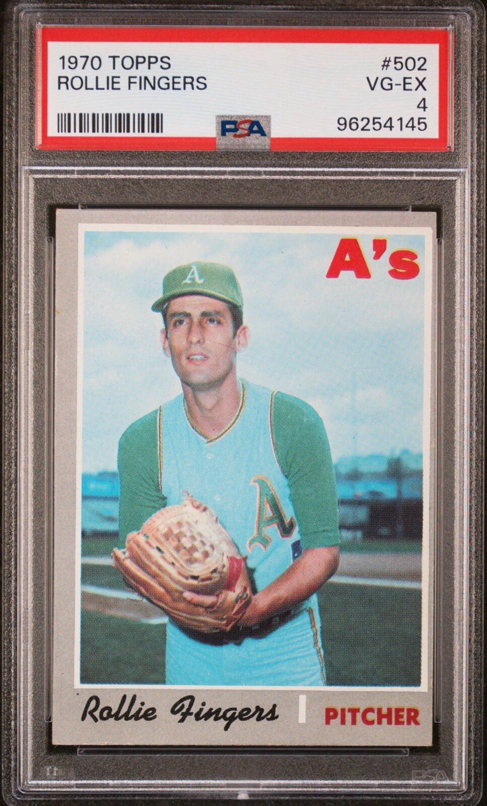 1970 Topps #502 Rollie Fingers PSA 4 VG-EX OAKLAND A’s HOF Legend Must Have!