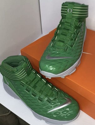 OREGON DUCKS PE TEAM ISSUED 14.5 GREEN CLEATS Nike Force  display picture 3