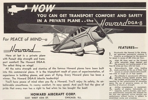Comet Model Airplane Plans (FF): Howard DGA-9 48" Scale Rubber-Powered (1938) - Picture 4 of 4