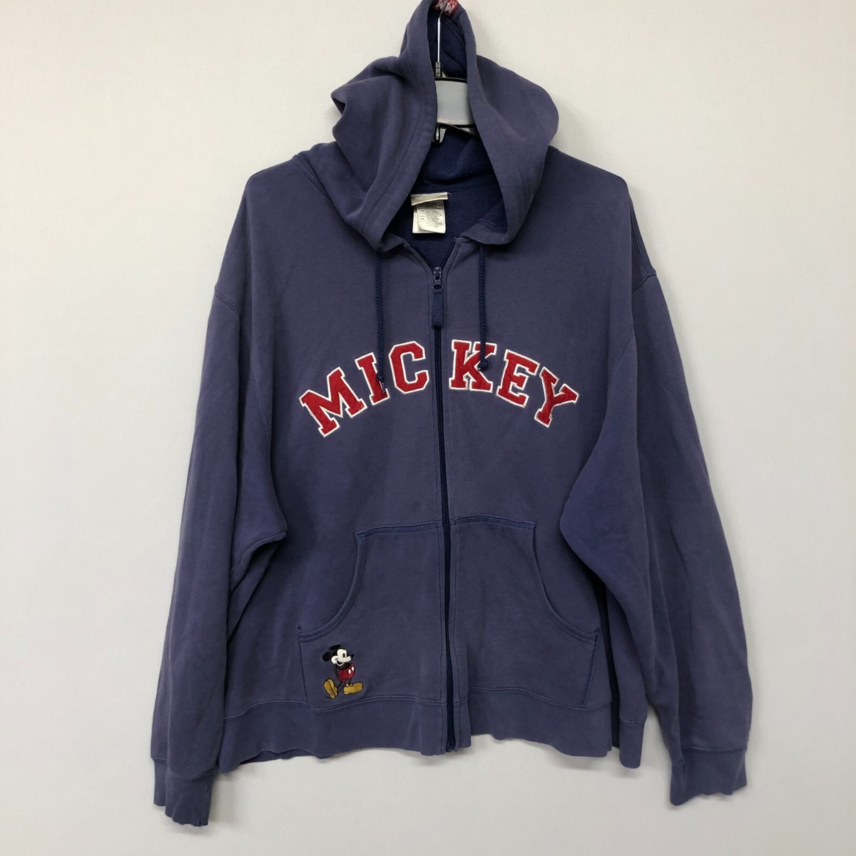 Vintage Disney Full Zip Hoodie Sweatshirt Size XL X-Large Mickey