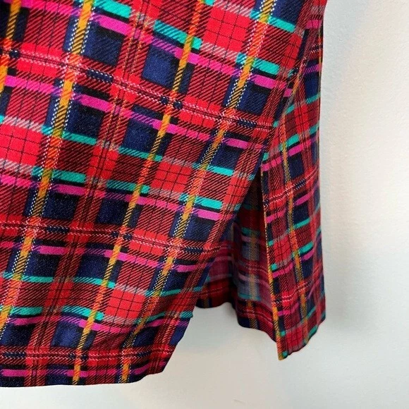 复古 Carole Little 运动拼布彩色纽扣衬衫 6 格子小屋 — 第 4/4 张图片