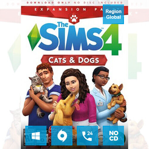 Los Sims 4 Perros y Gatos Paquete de Expansión DLC para Juego de PC Origen Clave Región Gratis - Imagen 1 de 1