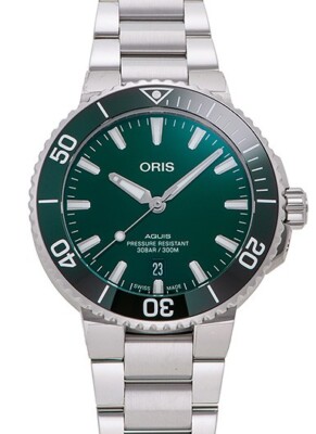 Oris Aquis Date 733 7766 4157 Green New