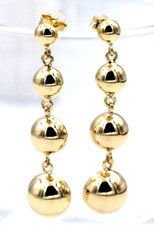 Genuine 9ct Yellow Gold 4 Half Ball Stud Earrings 6mm, 8mm, 10mm 12mm Free post