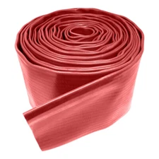 Gloxco 6" ID Red Heavy Duty Lay Flat PVC Discharge Hose, 50' Length