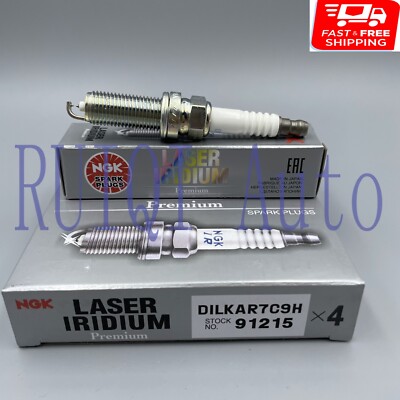 4X NGK DILKAR7C9H 91215 Iridium Platinum Spark Plug For Nissan Infiniti 1.6T 2.5