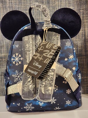 Loungefly Disney Snowflake Minnie Mouse Ears Mini Backpack  display picture 1