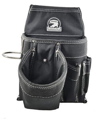 Gatorback B101 Professional Carpenter Tool Pouch. 9 Pockets and Hammer Loop