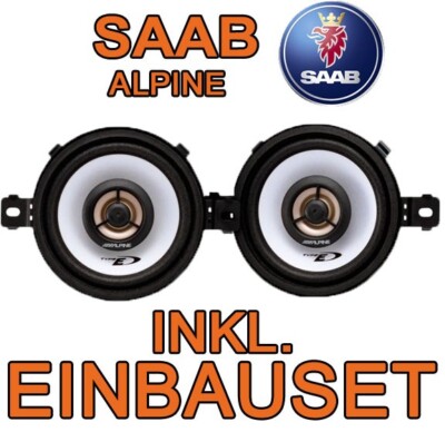 Saab 9-3 & 9-5 Amaturenbrett Alpine Lautsprecher 2-Wege Boxen Set NEUWARE