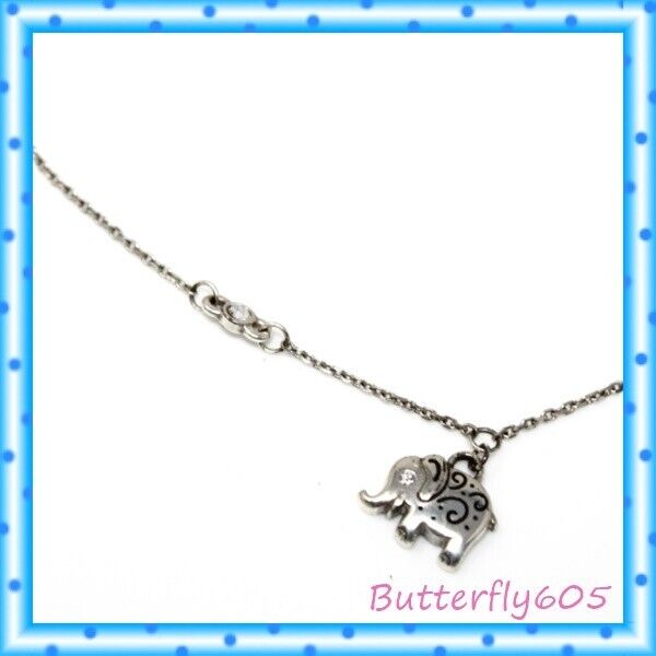 Brighton Elephant Silver Dangle Silver Retired An… - image 3