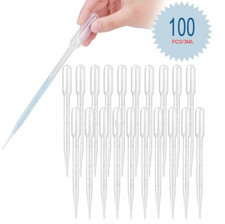 100x 3ml Disposable Polyethylene Eye Dropper Set Transfer Graduated Pipettes U29