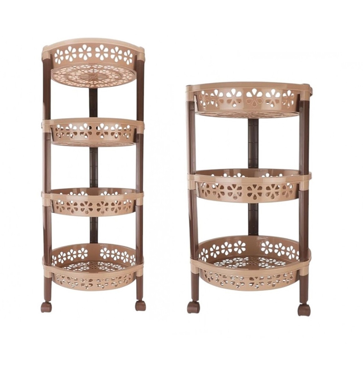 Carro organizador de cocina de 3/4 niveles con ruedas