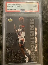 Michael Jordan 1993 Upper Deck Basketball #166 Season Leaders Psa9