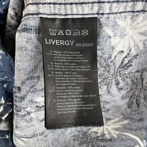 Jazzy Men’s Shirt Medium Short Sleeve Patterned Graphic Festival Holiday Blue - Picture 8 of 14